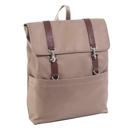 A1 LUGGAGE 15 in. Element Nylon Flap Over Laptop Backpack, Khaki A13039693